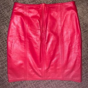 Red Leather Skirt